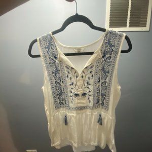 Lucky Brand Embroidered Top (Small)